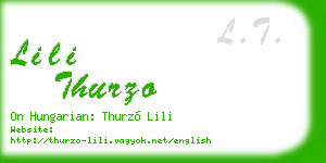 lili thurzo business card